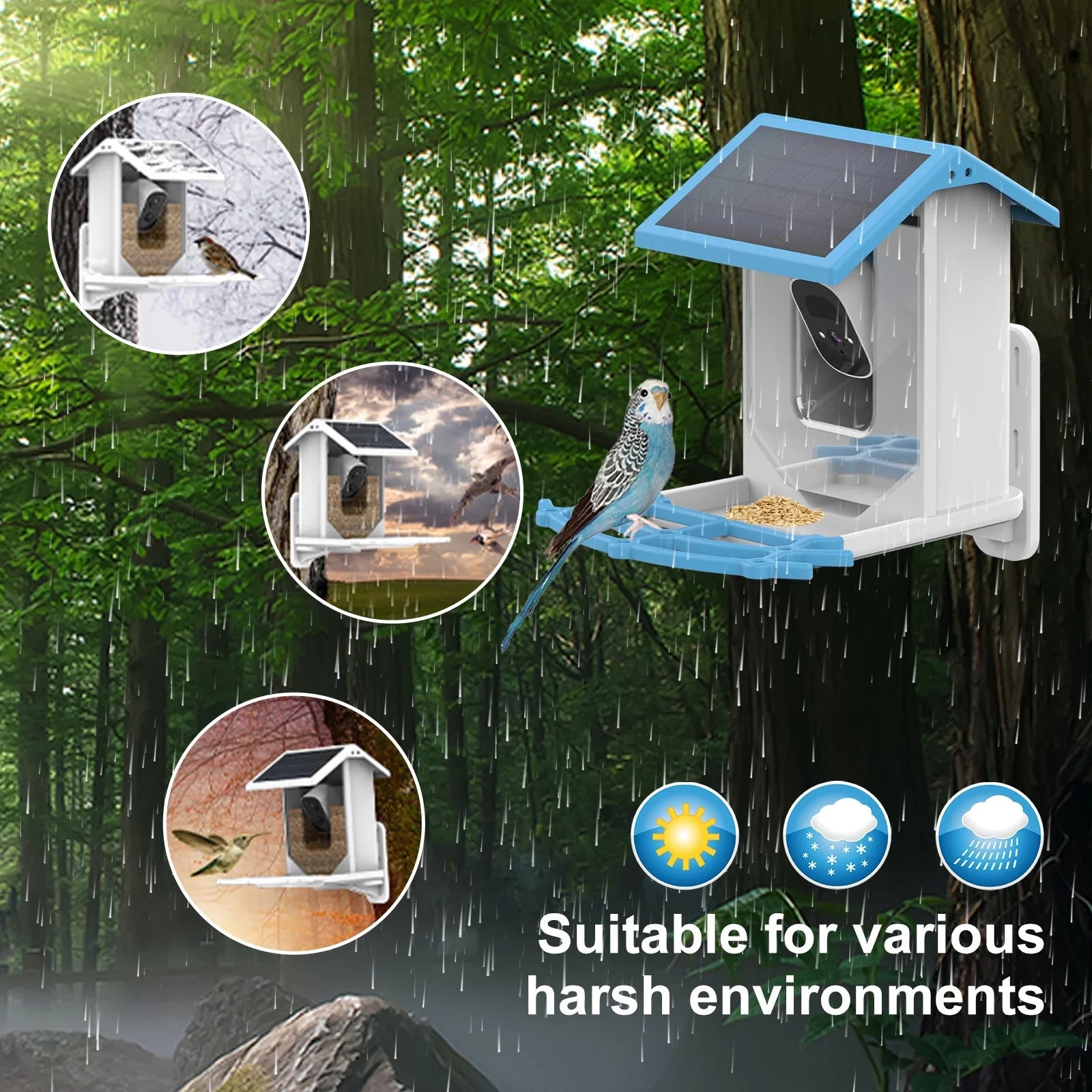 With CameraCamera Arealer Camera Waterproof WaterproofCamera LowLowSolar Camera camera,Ip66 Camera Feeder Vision 1080p Surveillance Smart Feeder Real-time