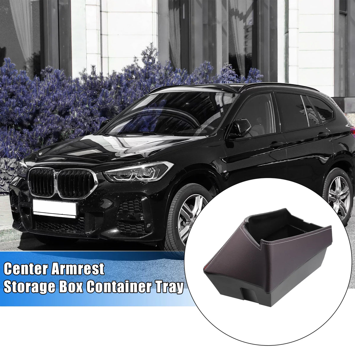 Side Armrest ABS Storage Brown F48 BMW F47 Box Car Container Red Organizer for for X1 Center Tray BMW X2