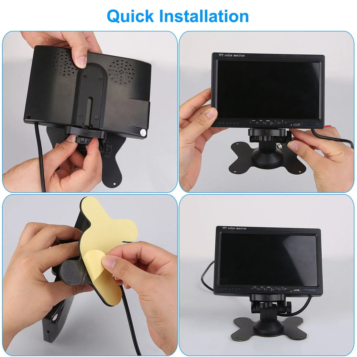with Trunk Parking Waterproof SUV Parking Reverse Night Vision Reverse Camera, 7In Vehicle Car System Reverse Rearview System, Car Van Camera, Car Backup IP67 Monitor for