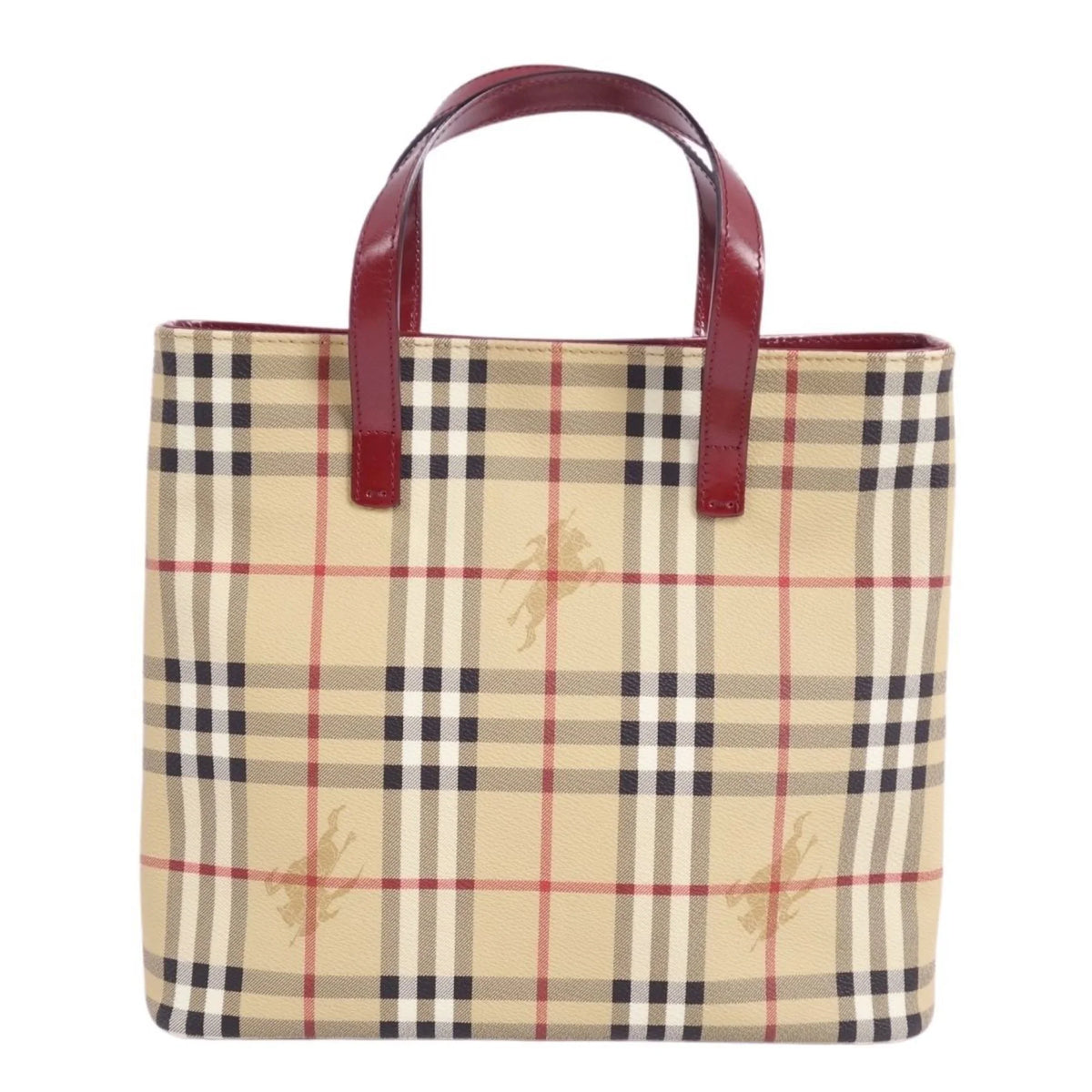 Tote BURBERRY Bag Check Ladies LONDON Burberry Brown London (Good) Handbag Pattern Pre-Owned