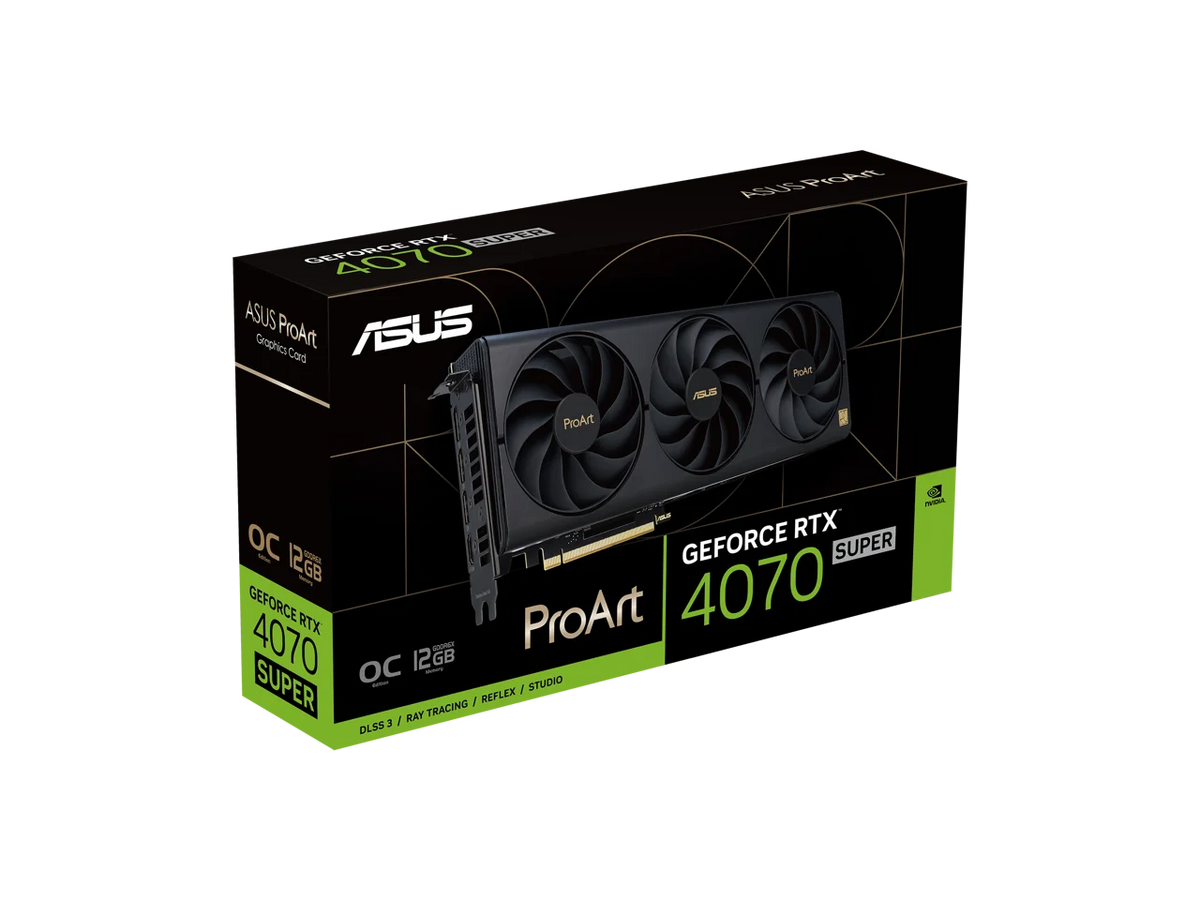 Card DLSS GDDR6X, Edition RTX 3, 12GB 1.4a) HDMI PROART-RTX4070S-O12G 2.1a, DisplayPort (PCIe SUPER ProArt 4.0, Graphics ASUS GeForce OC 4070