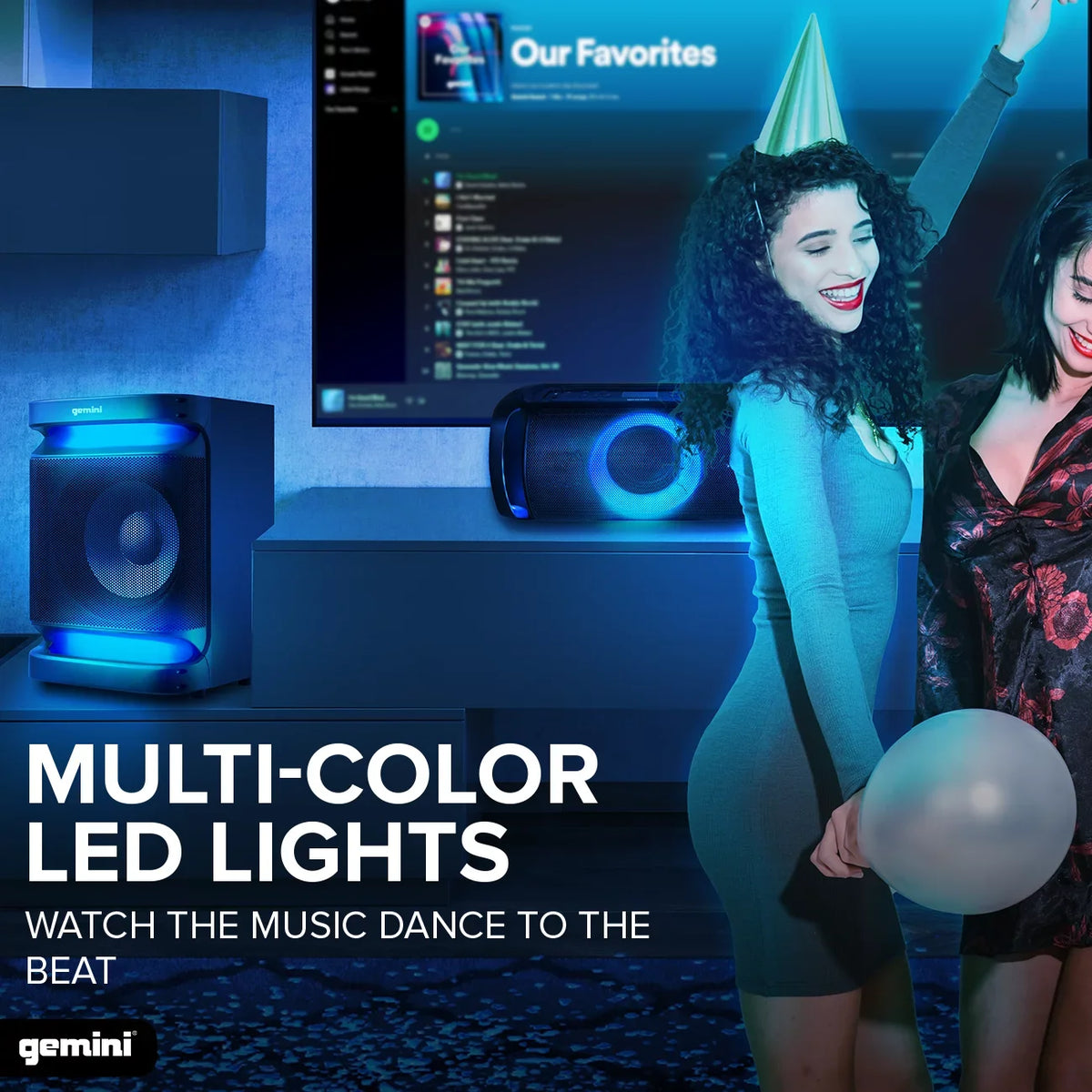 Audio Gemini Bluetooth 4000W Party Home LED GSYS-4800 Watts System Light Stereo with Theater Sound &