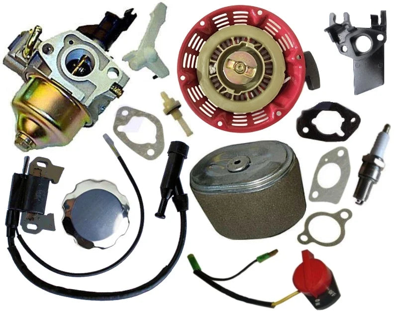 GAS RECOIL CAP AIR SPARK CARBURETOR GX390 COIL IGNITION FILTER HONDA PLUG NEW FITS