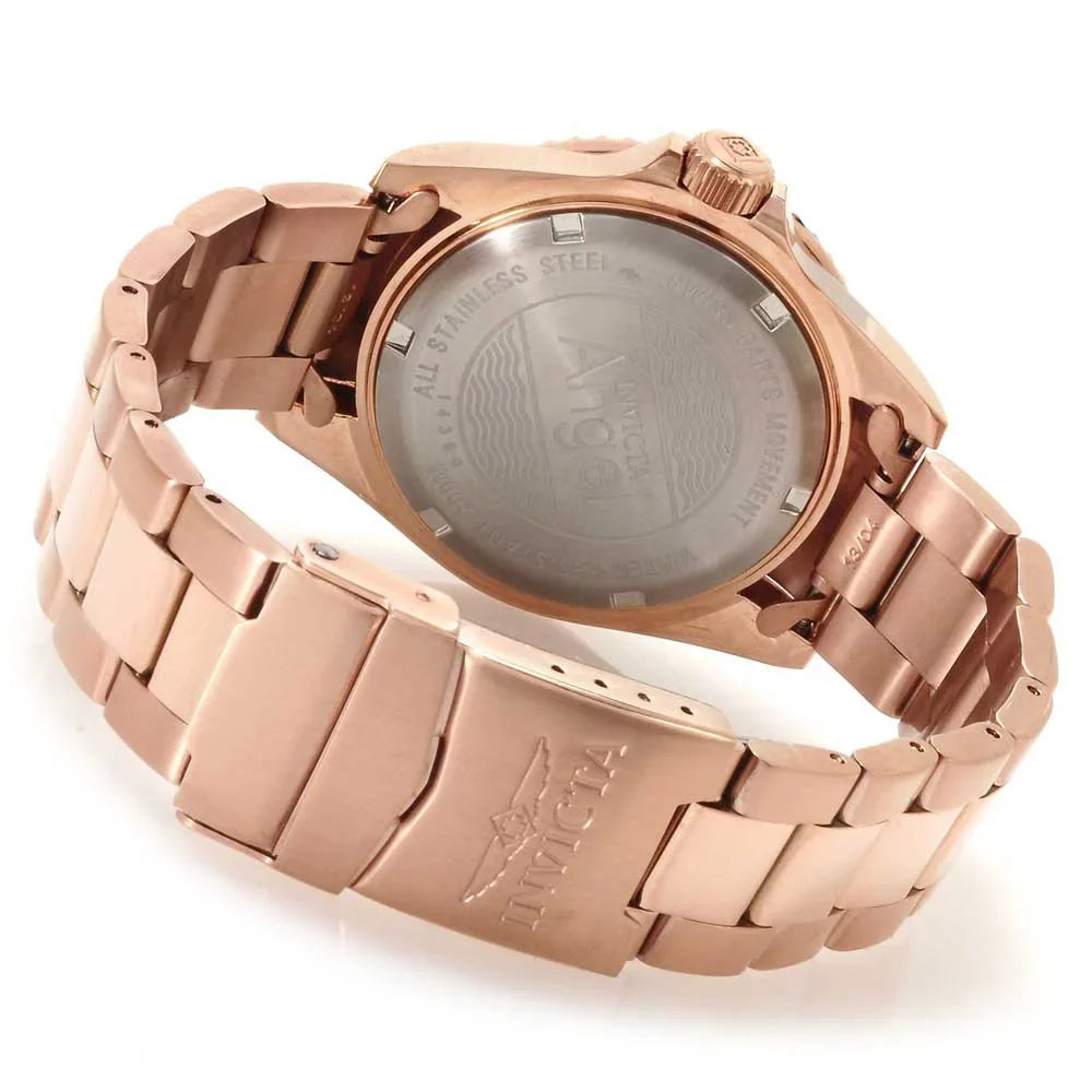 Quartz Angel Pink Gold Watch Bracelet Invicta Rose Women's Dial 14369 Dive