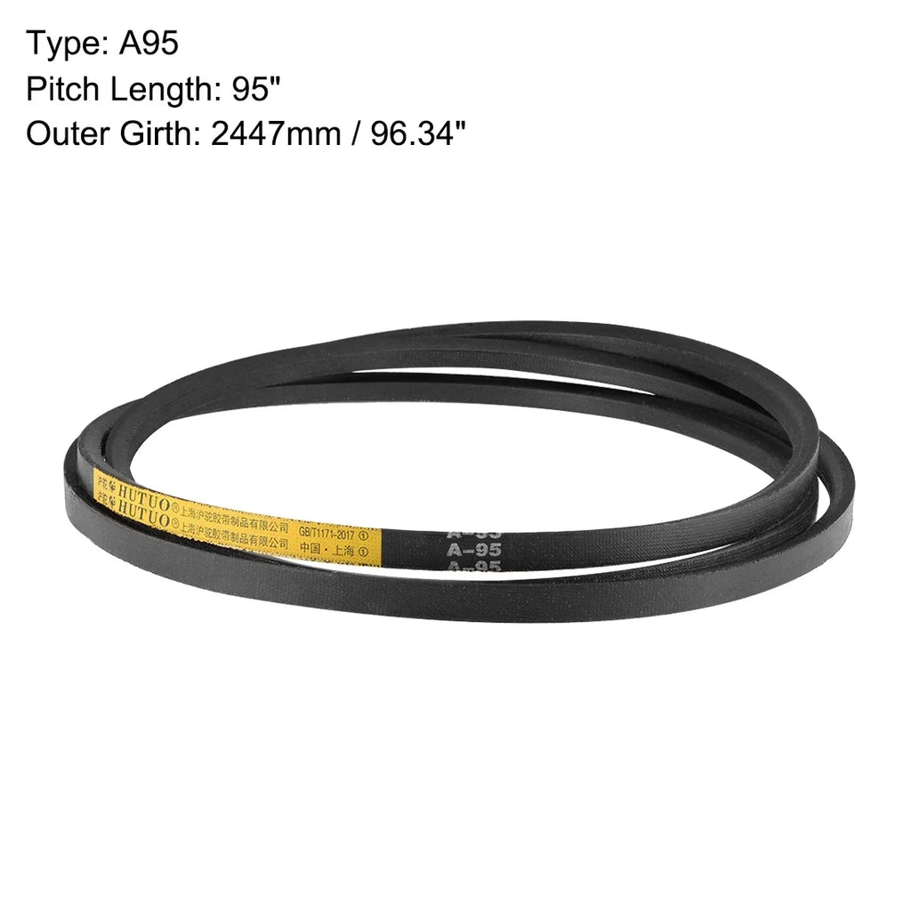 95" Belt Mid-Perimeter, 2pcs V-Belts Rubber A95 Drive A-Section