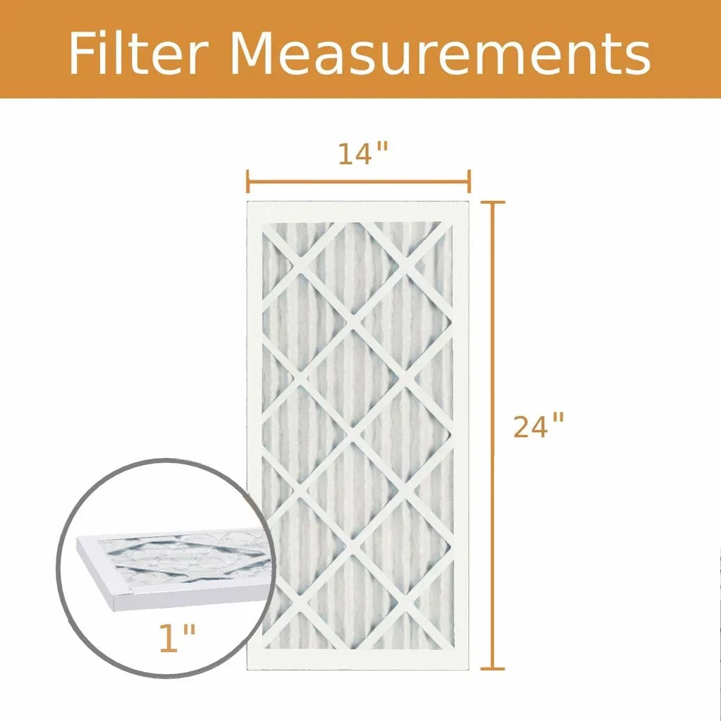 Key (6 Pleat MERV Pack) - 8 Purolator Air Filter 14x24x1