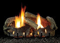 Stacked Logset 30" NG Oak IP Aged VF with Glaze Burner, Slope