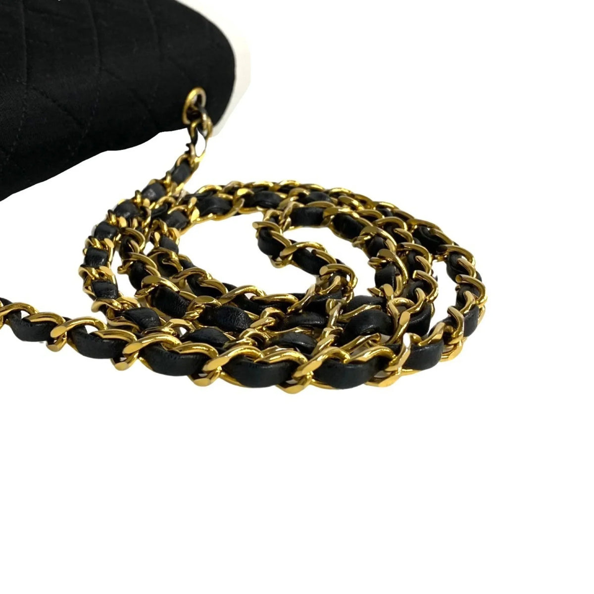 Shoulder CHANEL Bag Cotton Turnlock Flap Chain Pre-Owned Lambskin (Good) Black 73960 Full Matelasse