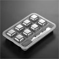 Drinks for Box, Set Stainless Steel of Ice Chilling Whiskey Cubes No Wine Metal 8pcs 4/6/8 : Chiller Cubes Vodka, Dilution (Size Scotch, Rocks Ice Waterless Whiskey Rum Stones, with Ice Reusable for