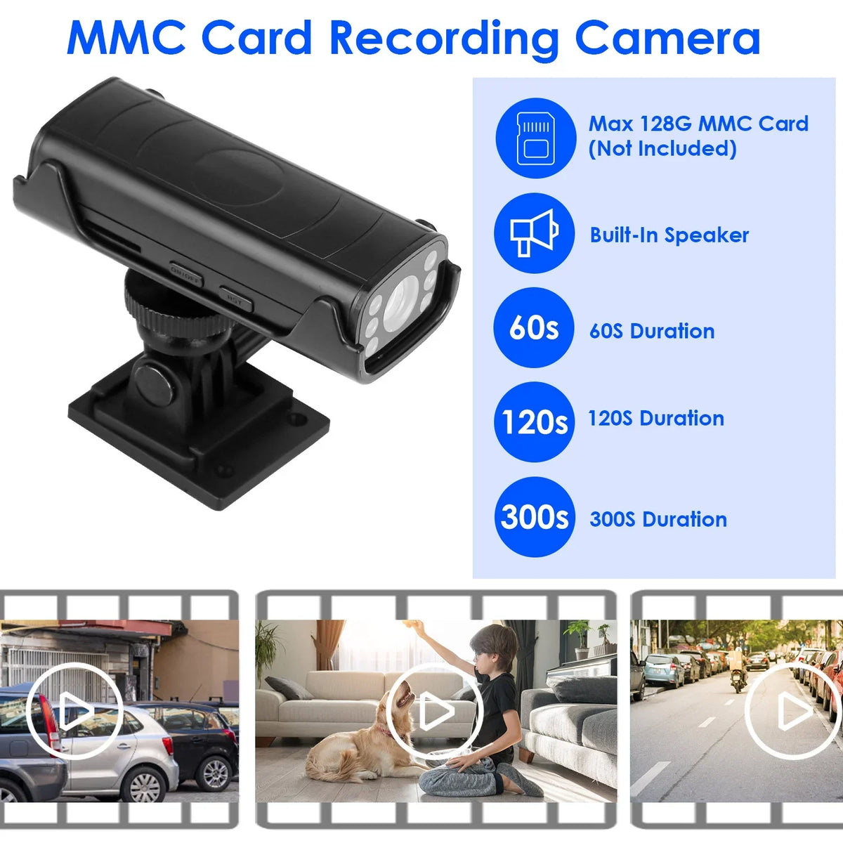 Backup Trailer Camera iMounTEK Built-in Trucks Adhesive Car Night RVs Camera with Wireless Camper Battery Vision Rear Base Waterproof Camera for