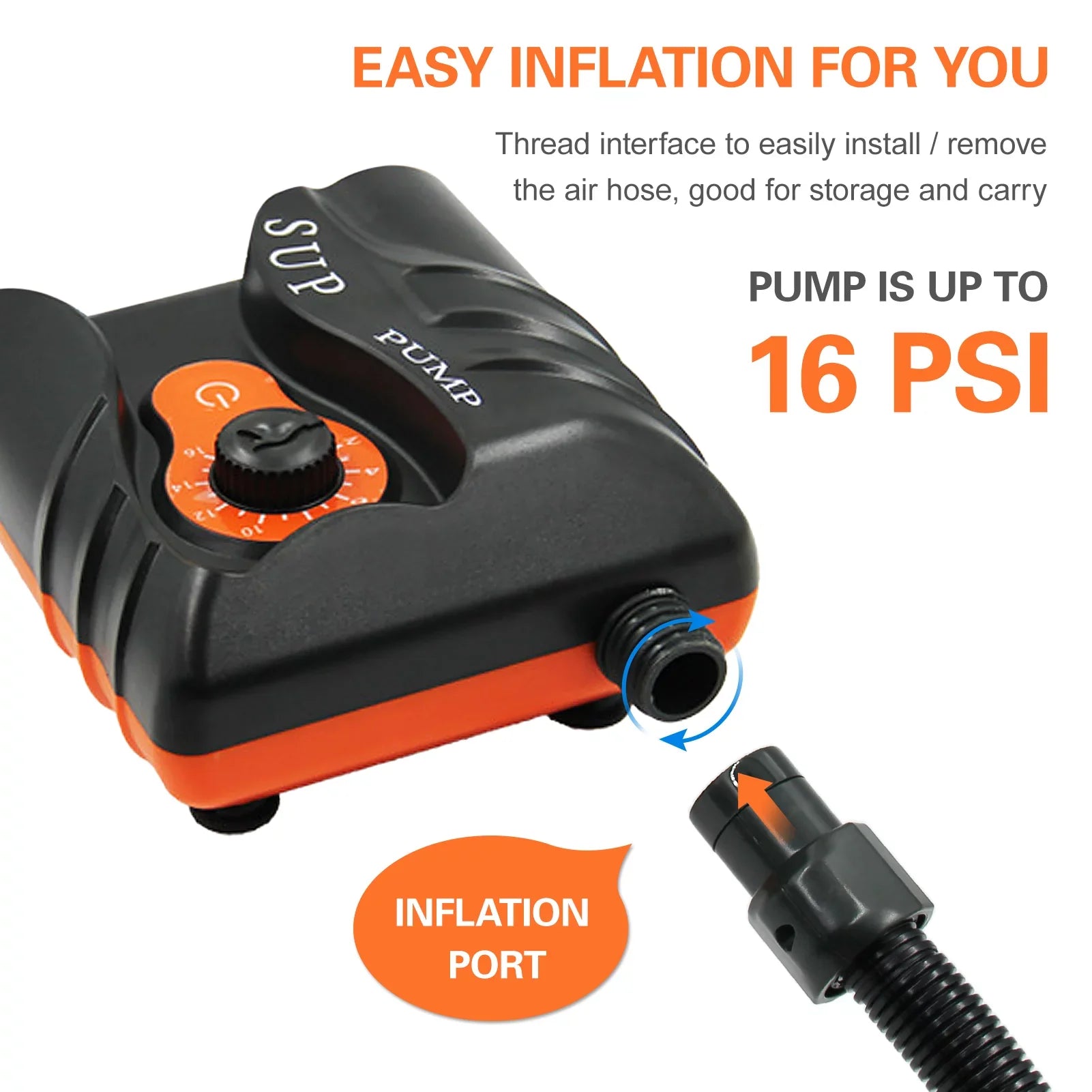16 and Electric Edition for 6 with Nozzles PSI Air EasytoUse Pump Boats, Inflatables