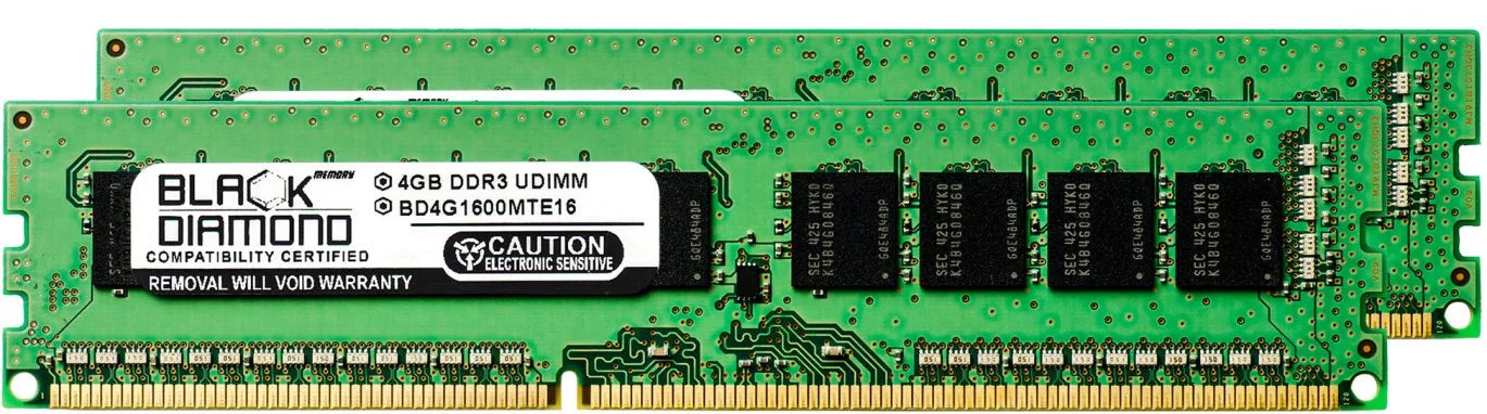 2X4GB DDR3 Memory UDIMM Module WS (UDimm) PC3-12800 Memory (non-ECC,ECC), Z9PE-D16 RAM Black for ECC Asus Z9PE-D8 Upgrade Series Z 240pin 1600MHz Diamond 8GB