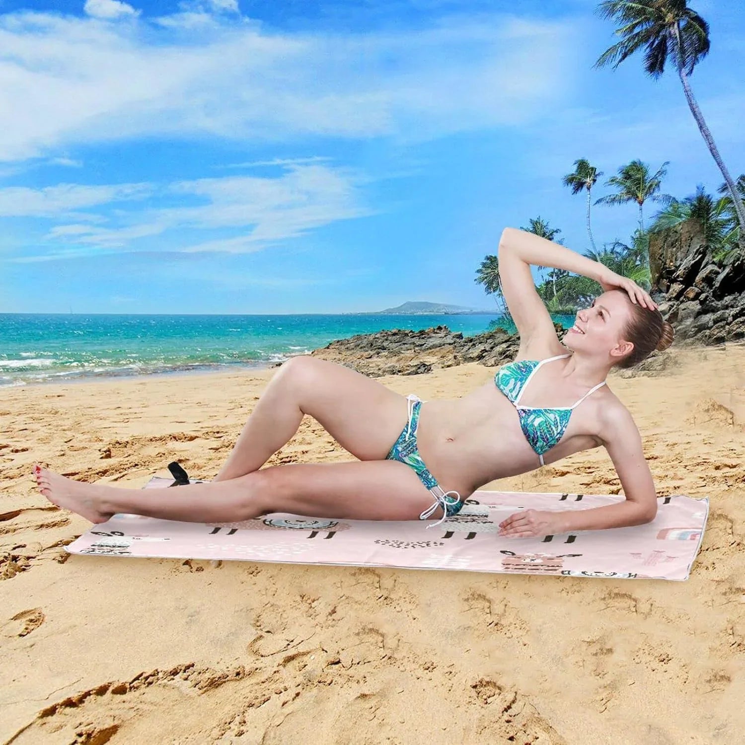 Swimming Travel Oversized Towels Dry Camping Lightweight Princess - Beach Quick Towel Towel Compact Absorbent Holiday（240） Super for - Llama Bestwell