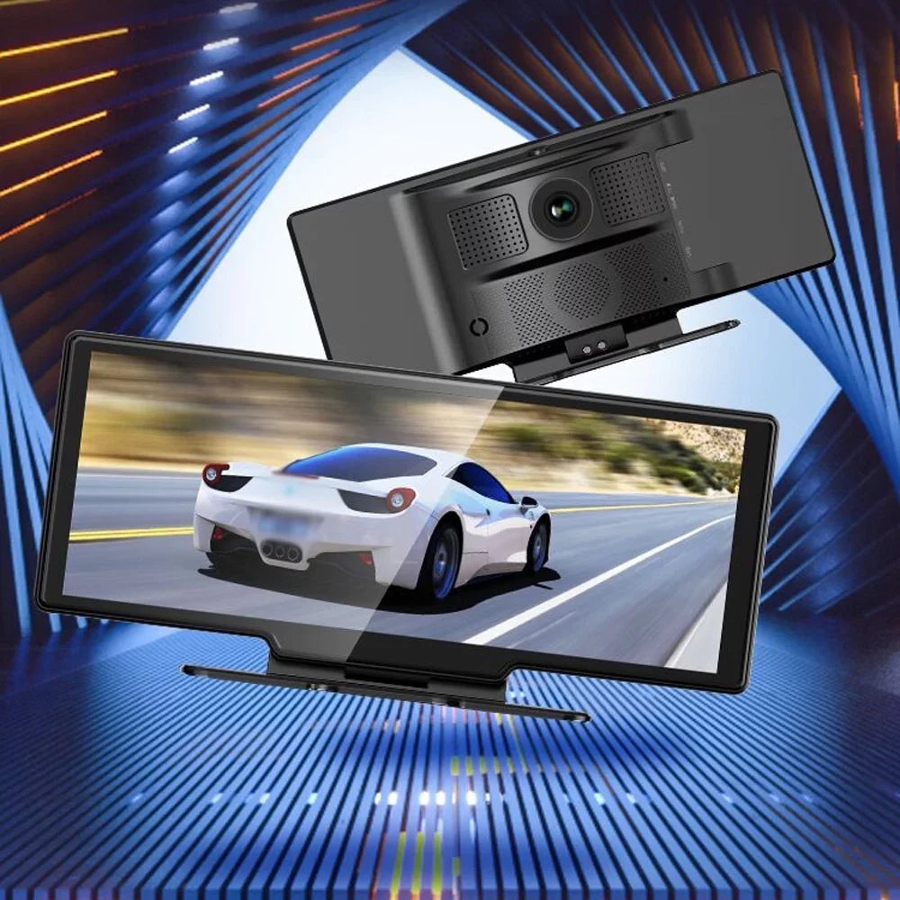 with 10.26 Built-in Touchscreen Inch 4K for Recorder Carplay Rear FM DVR Camera & Front WiFi Driving Dash Gecheer Android Auto