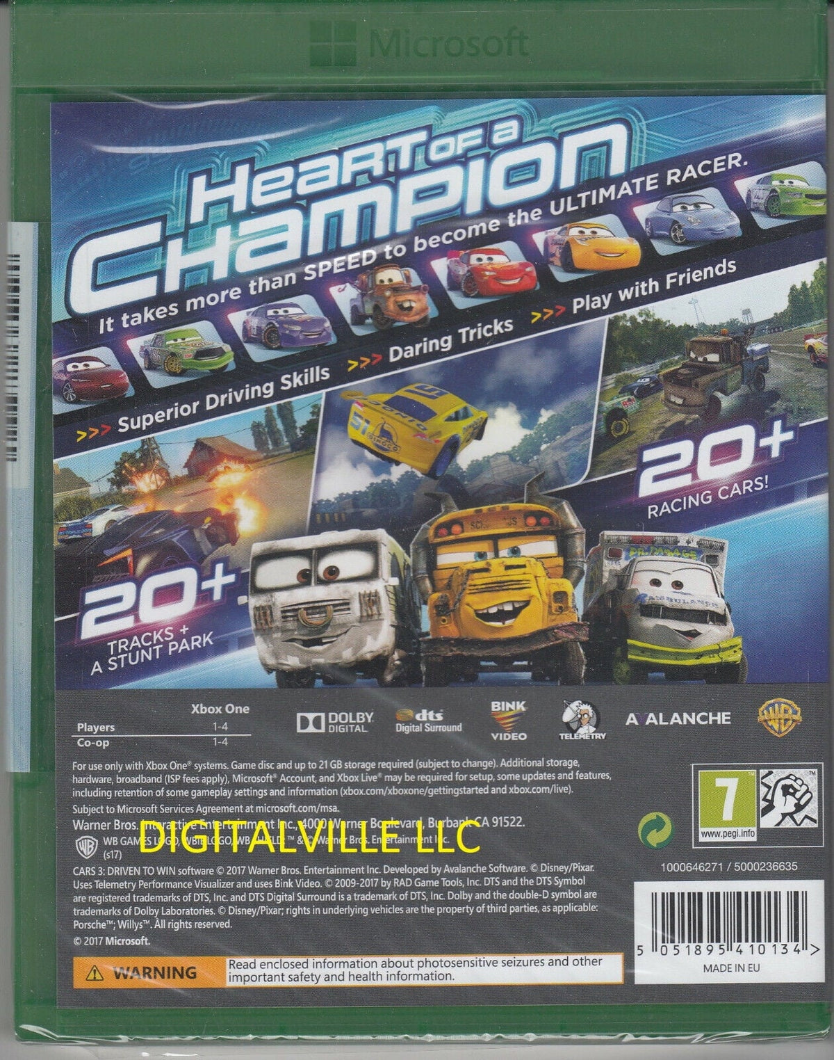 Win Cars Sealed Driven 3 Xbox Brand One Pixar New to Disney Factory