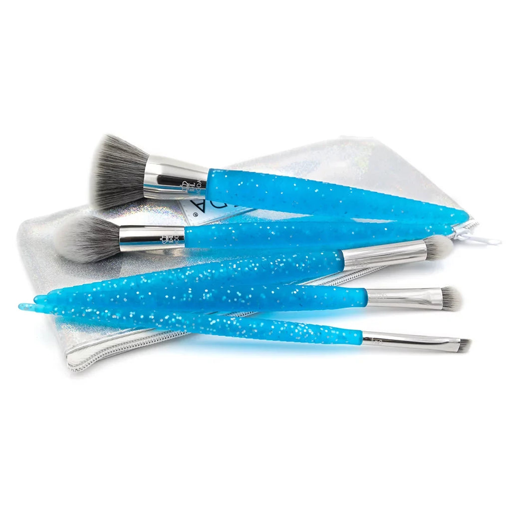 Small Shader, Brush Fire Includes Mythical Makeup 6pc Crease Moda Brush Accentuate, Brushes Set, and Blue Makeup