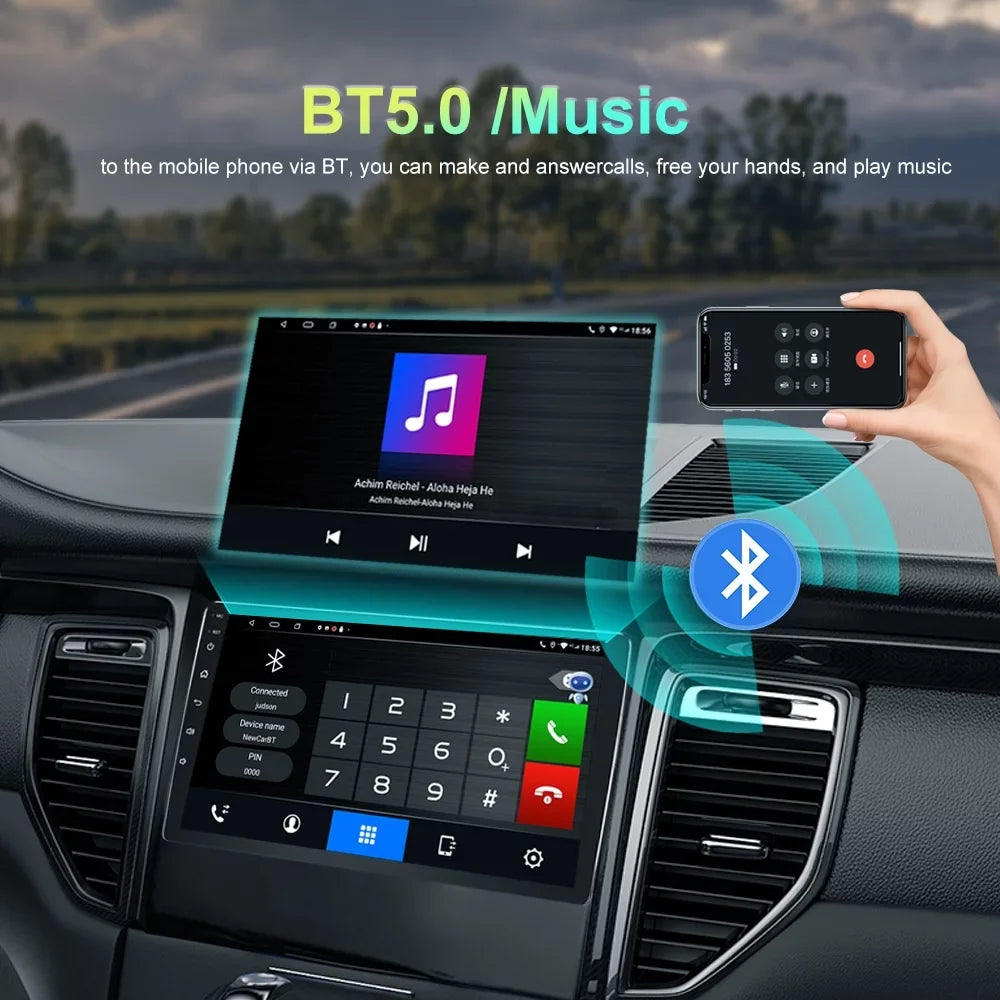 Camera with Head Backup Unit Tacoma Carplay GPS 2016-21 For 13 Toyota N300 4+32GB Android Bluetooth Radio