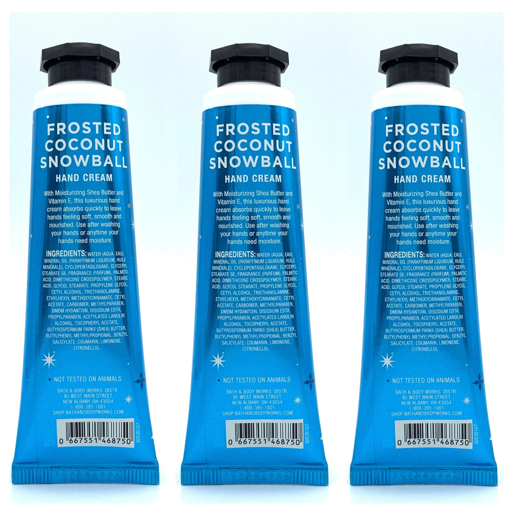 and Snowball Hand 3-Pack, Each Frosted Bath Coconut Cream Body Works 1oz