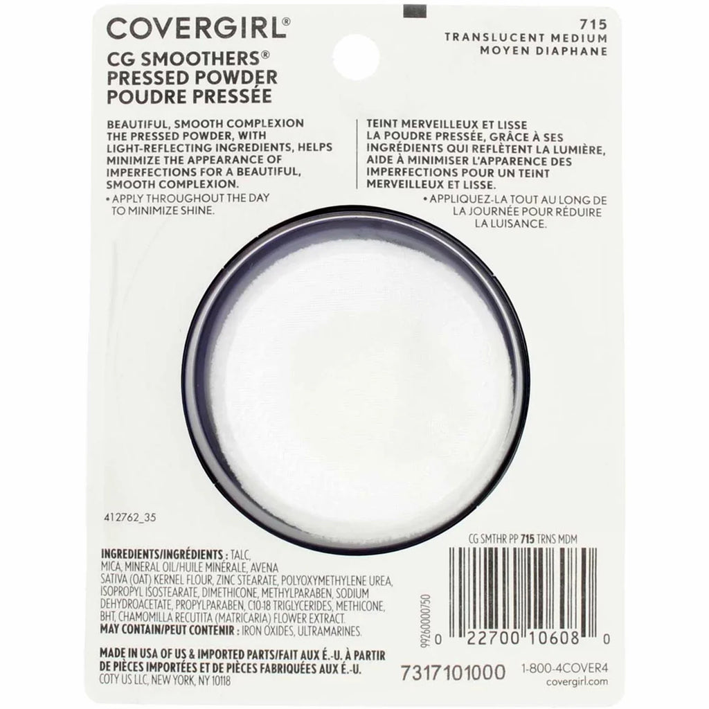 of Pressed CoverGirl oz Medium Powder, Translucent [715] 0.32 6) Smoothers (Pack