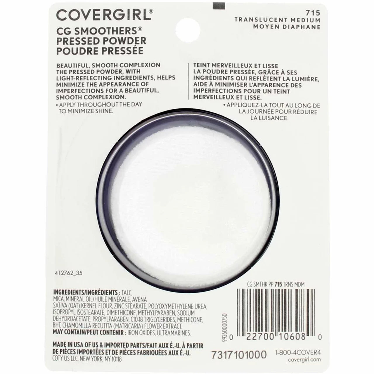 of Pressed CoverGirl oz Medium Powder, Translucent [715] 0.32 6) Smoothers (Pack