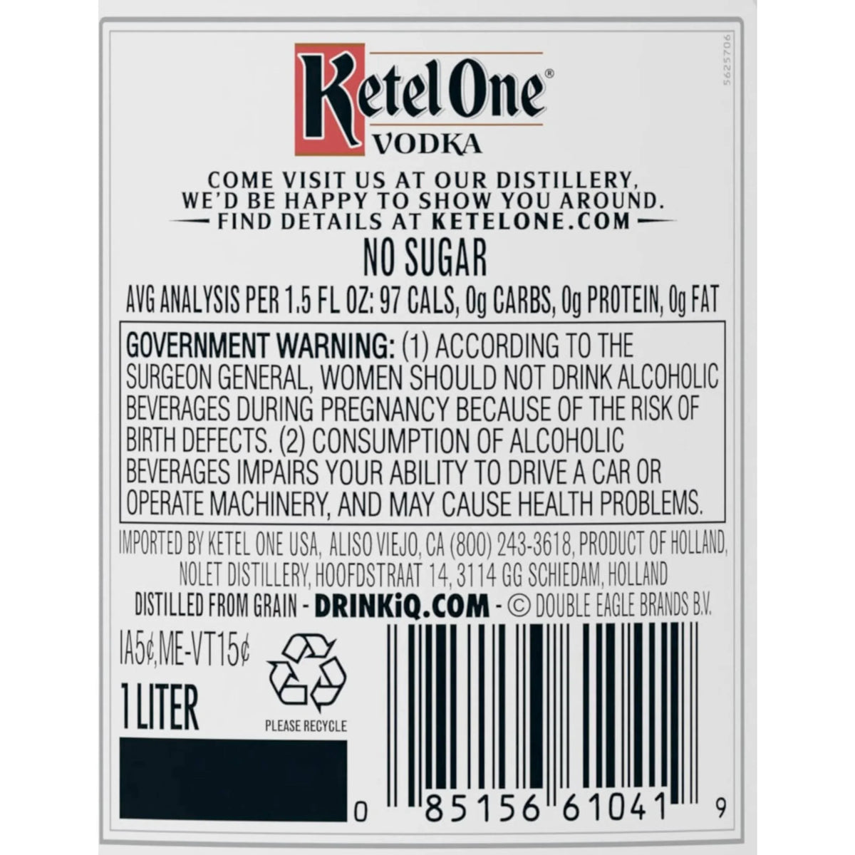 Vodka, ABV Ketel L, 40% 1 One