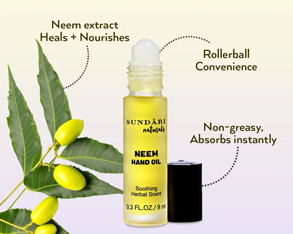 oz. Naturals Neem of fl Sundari 0.3 Oil Pack each. Hand 3.