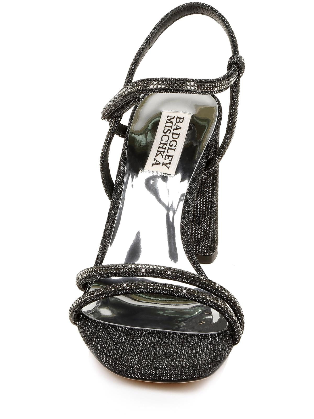 Block Womens Mischka Rebekah Badgley Shimmer Heels Strappy