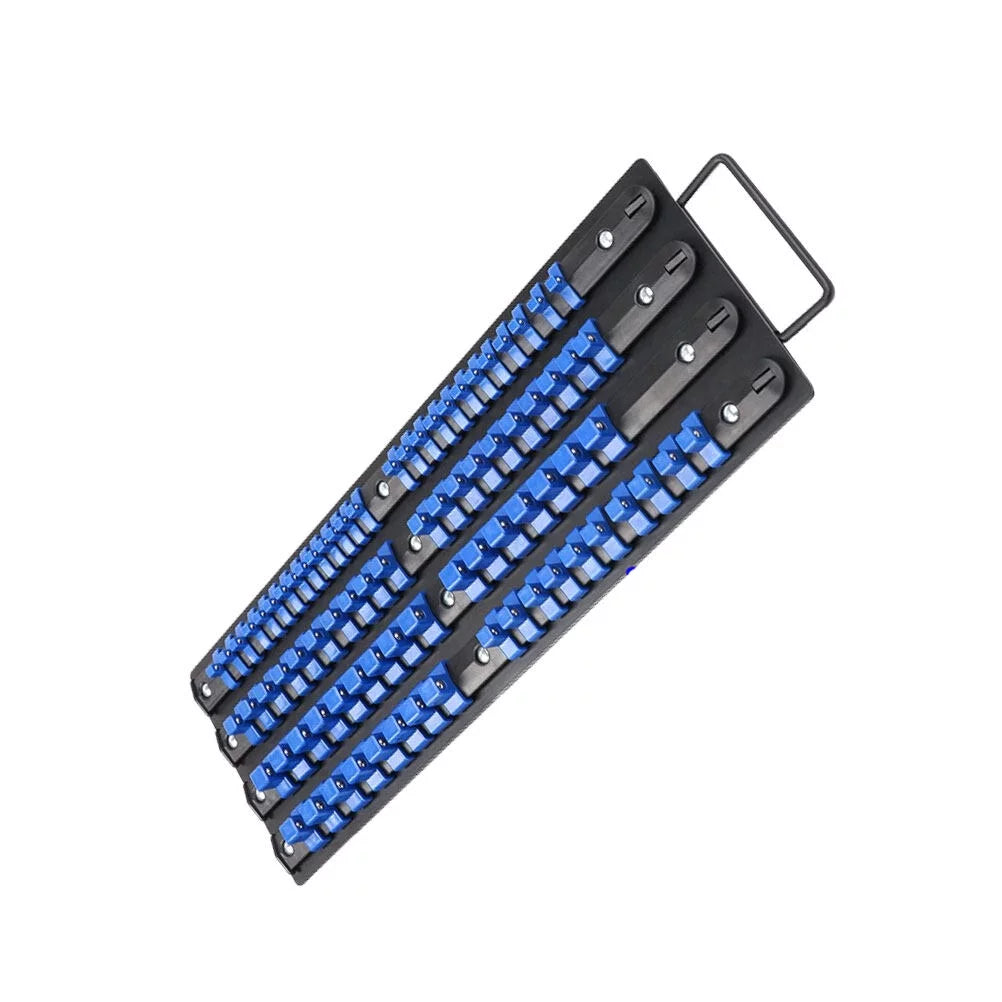 HEMOTON Sliding Mountable Wrench ABS 80 Organize Holder Rail Storage Socket Socket Industrial Rack