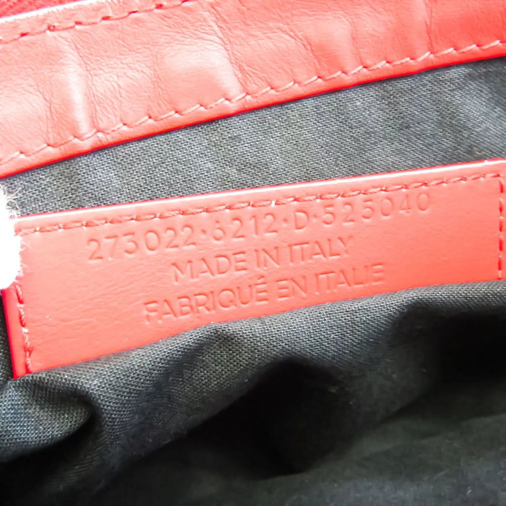 Color Pre-Owned Clutch 273022 Balenciaga (Good) Leather Women's Bag Red