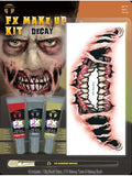 Walker Decayed Zombie Undead Makeup And Transfers Big Costume Kit Tattoo Accessory Mouth Tinsley