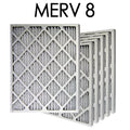 Filter Actual 16x25x2 Air 8 Size 15.5x24.5x1.75 Pleated | 6PK - MERV