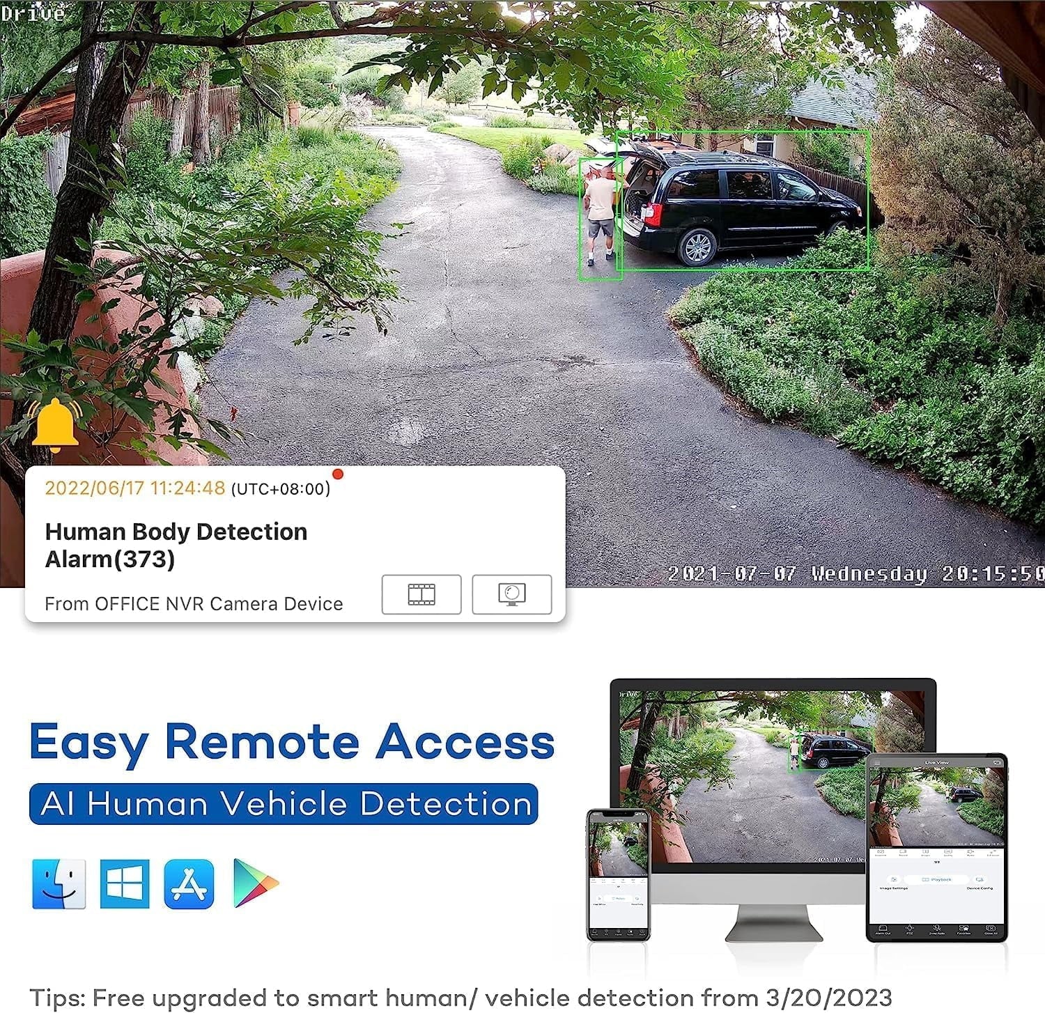 Vehicle PoE 16CH Detection, PoE 4K Camera Human for HDD Security Outdoor 24-7 Business 8MP AI IP Recording, & 16 4TB NVR Channel Surveillance 6MP pre-installed with Cameras, 16pcs ONWOTE System, 4K