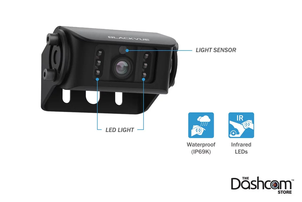 GPS & Cloud-Ready | WiFi DR770X-2CH-TRUCK + Card With Waterproof BlackVue 60FPS 64GB Dash Cam Exterior 1080p Front