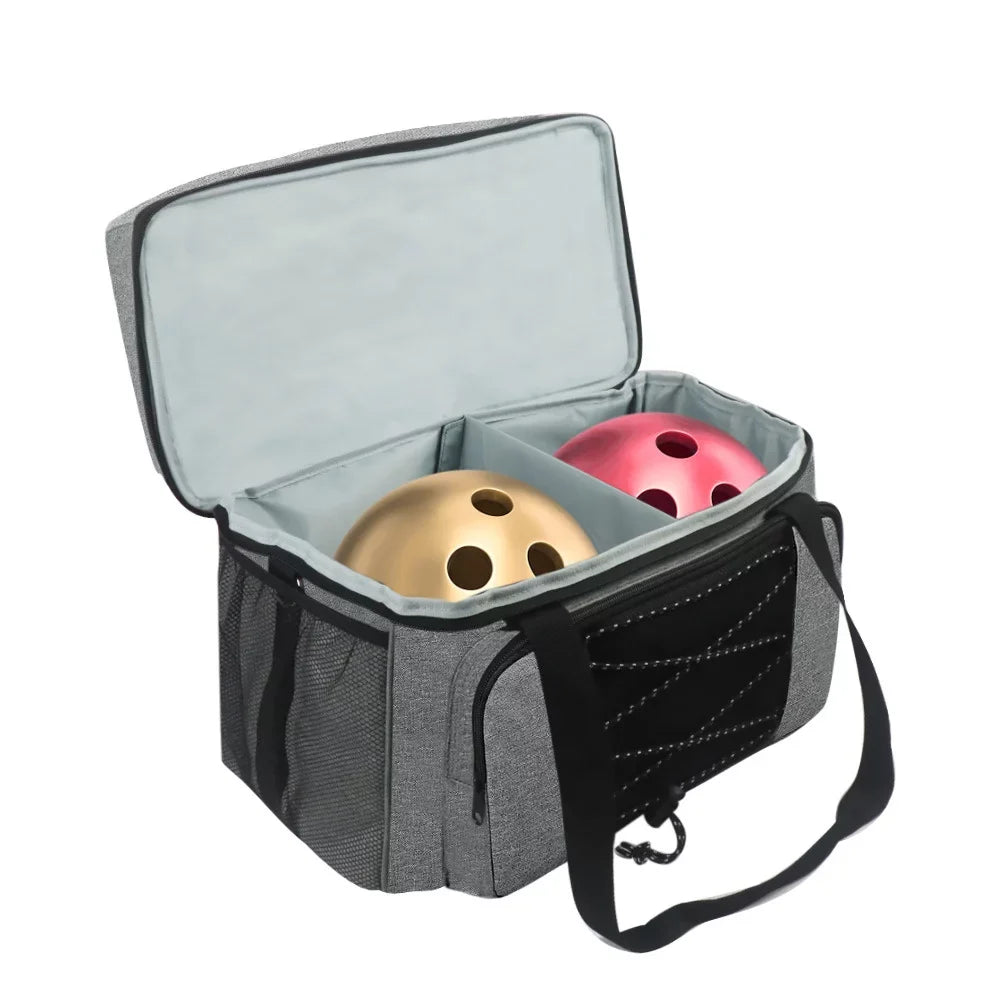 Bowling Pair Ball Bowling of Balls to Shoes 16 and up Tote 2 Mens Padded Bag for Bowling Ball for Bag Holder Portable Double with