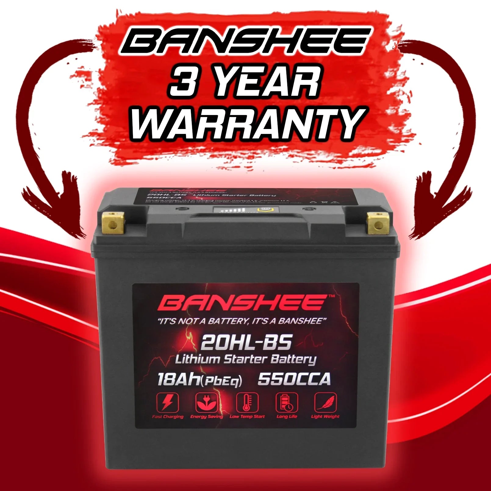 WaveRunner FC1800B Compatible Motorsports LiFePO4 with to Banshee Limited SVHO 2020 Yamaha FX 2017 Battery 20L-BS
