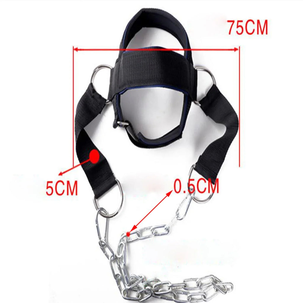 Exercise Exerciser Boxing Lifting Chain Strap Strength for MMA Head Neck Workout Neck Strengthener Belt Fitness Harness Weight Steel Head Strong