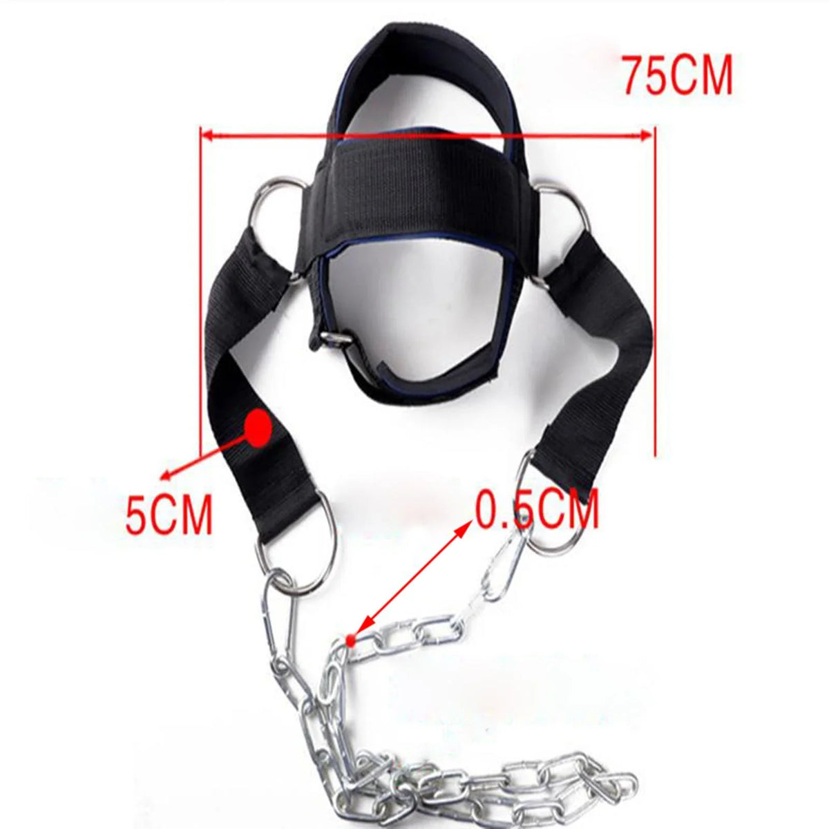 Exercise Exerciser Boxing Lifting Chain Strap Strength for MMA Head Neck Workout Neck Strengthener Belt Fitness Harness Weight Steel Head Strong