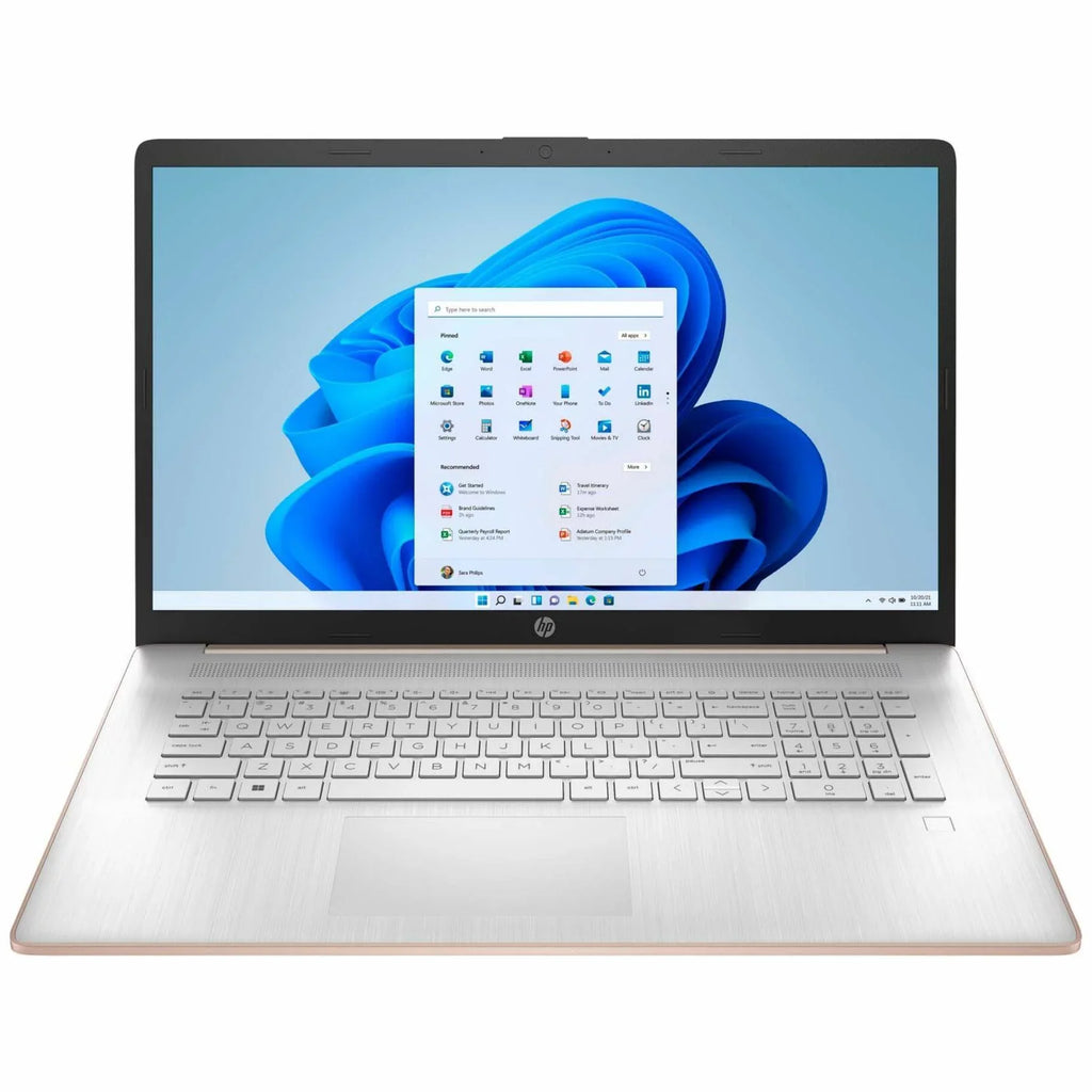 RAM, i3-1125G4, 12GB Silver, 512GB 17.3\" HP Pale HD+, Home, 17-cn0207ds SSD, Refurbished Intel Core Touchscreen, Windows 17-cn0000, Rose Intel UHD Graphics, 11 - Gold/Natural