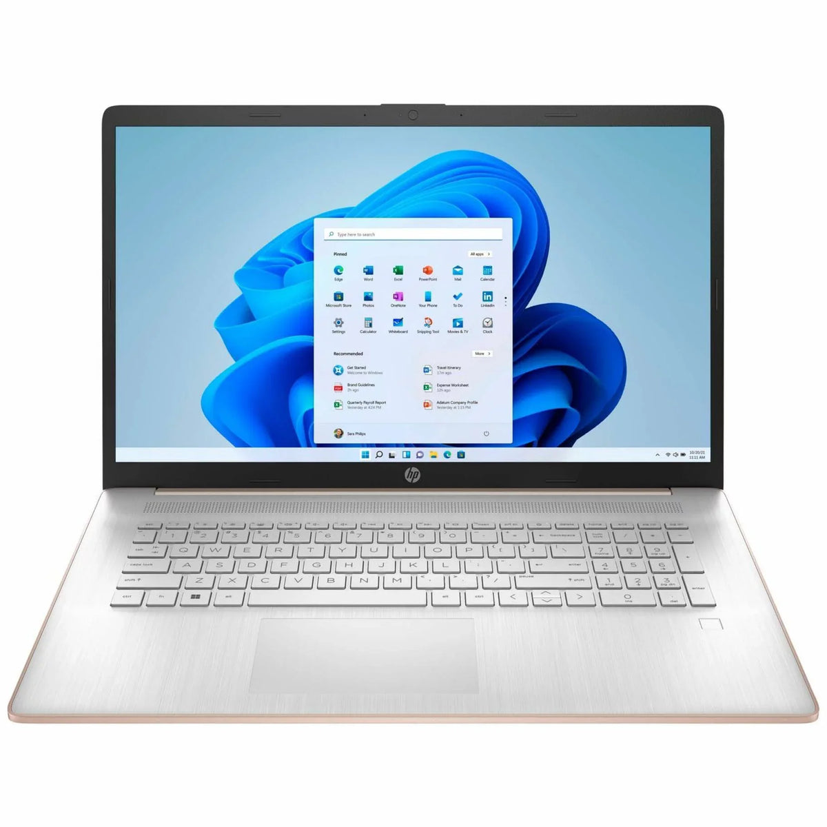 RAM, i3-1125G4, 12GB Silver, 512GB 17.3\" HP Pale HD+, Home, 17-cn0207ds SSD, Refurbished Intel Core Touchscreen, Windows 17-cn0000, Rose Intel UHD Graphics, 11 - Gold/Natural