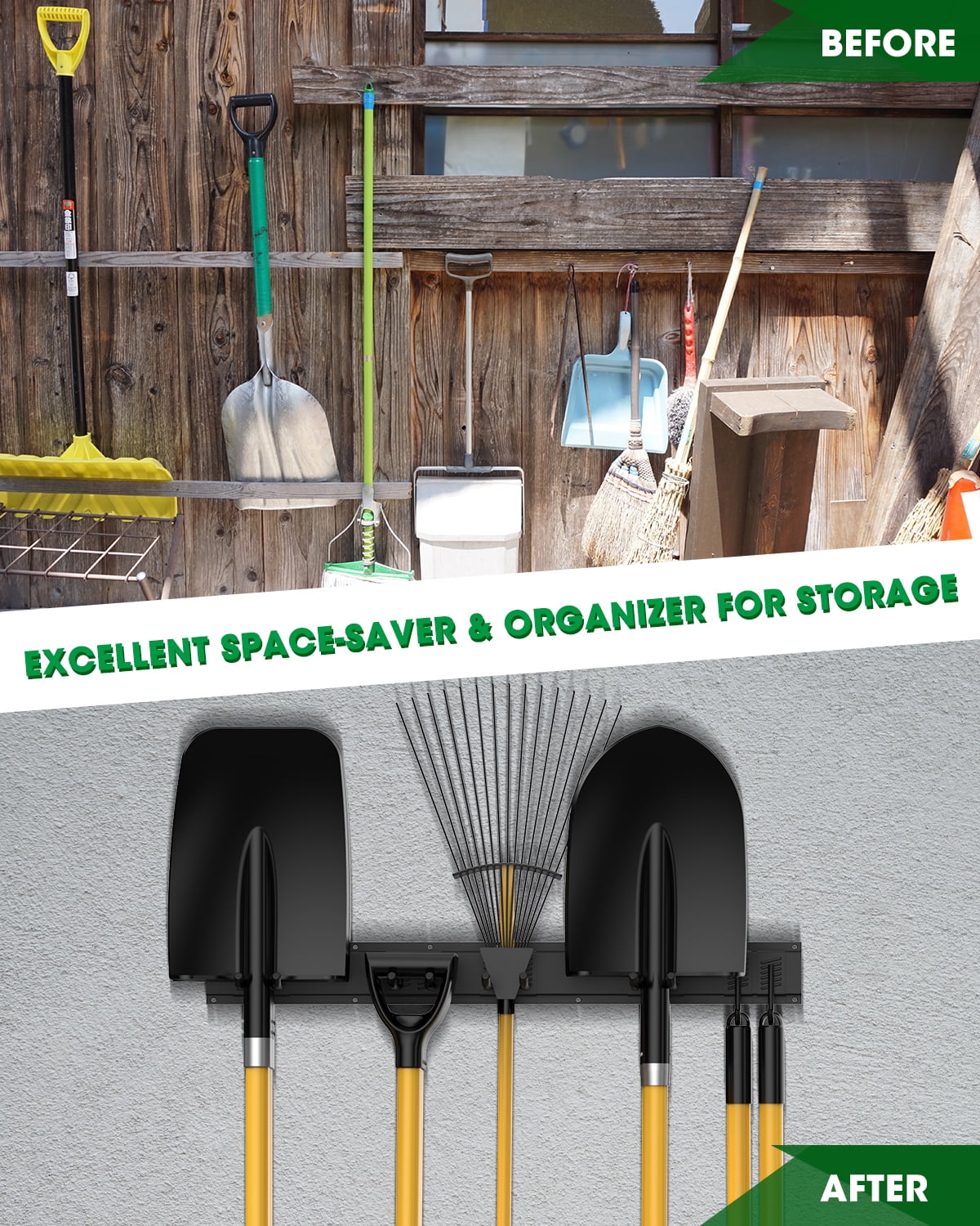 8 Heavy LBS Organizer with Adjustable 32 for 6 Organizer Tool Garage Yard Rack, Duty TOPHDY Storage Garage Mounted Hooks, Garage, Holds up to Inches Tool Wall 200 Piece