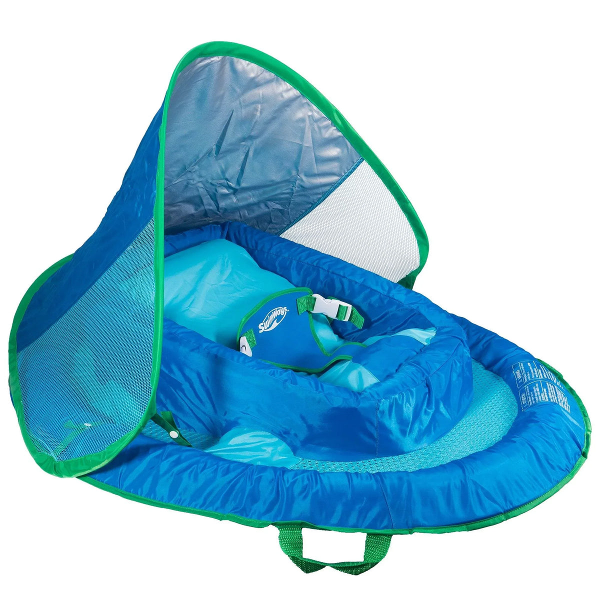 Infant Blue Baby Canopy, Pool Spring Inflatable Float SwimWays Swimming with