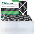 MERV Filterbuy (12-Pack) AC Eliminator Air Odor Furnace Pleated 12x12x1 Filters Activated with 8 Carbon HVAC