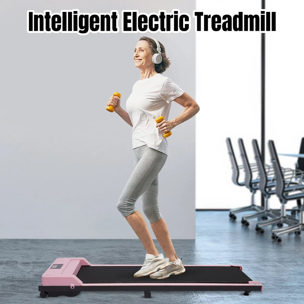 Portable Running Fitness Treadmill Eletric Workout Machine Desk Under Walking