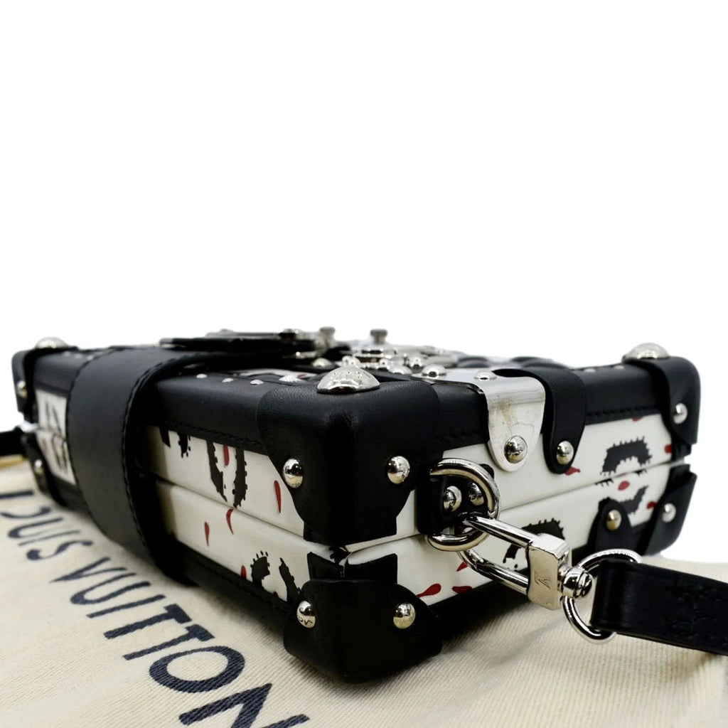 Crossbody Leather Malle VUITTON Print Pre-owned LOUIS Graphic Bag Black/Multicolor Petite