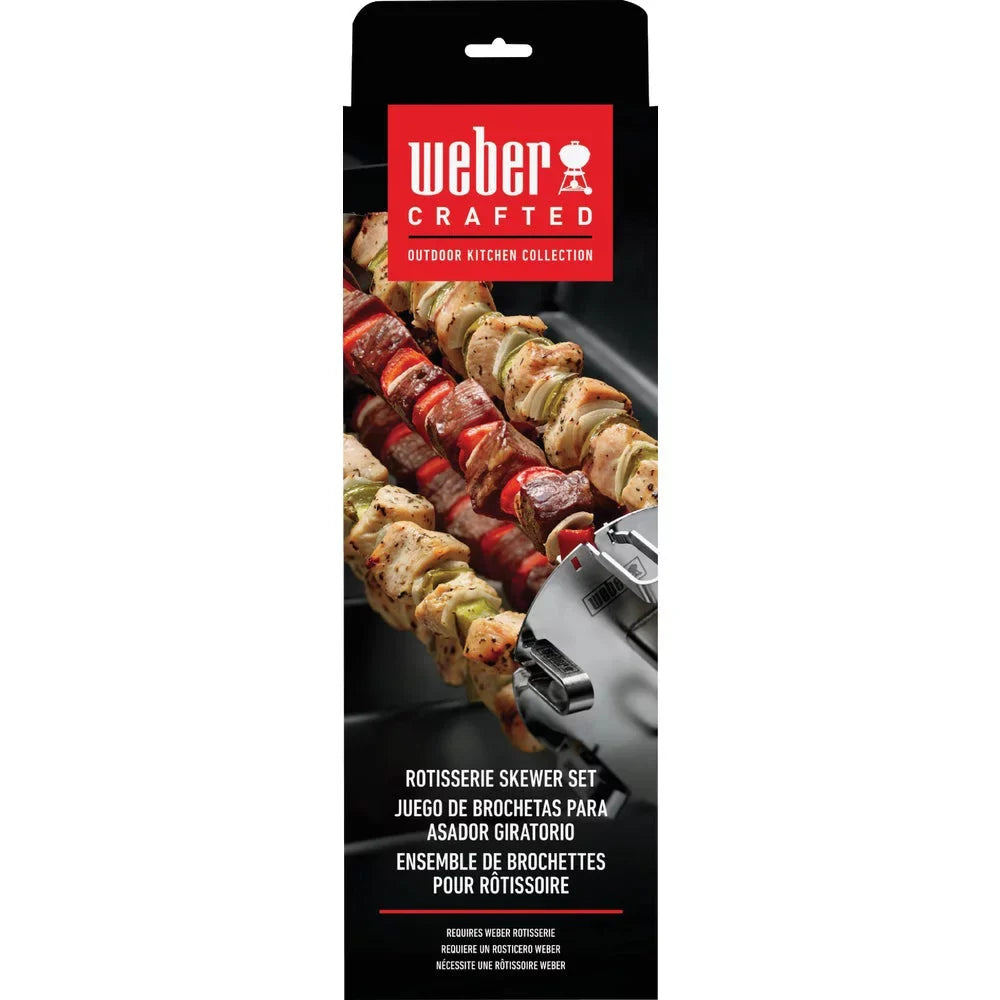 Rotisserie 16 Weber 1 In. Set Steel Skewer PK, Stainless