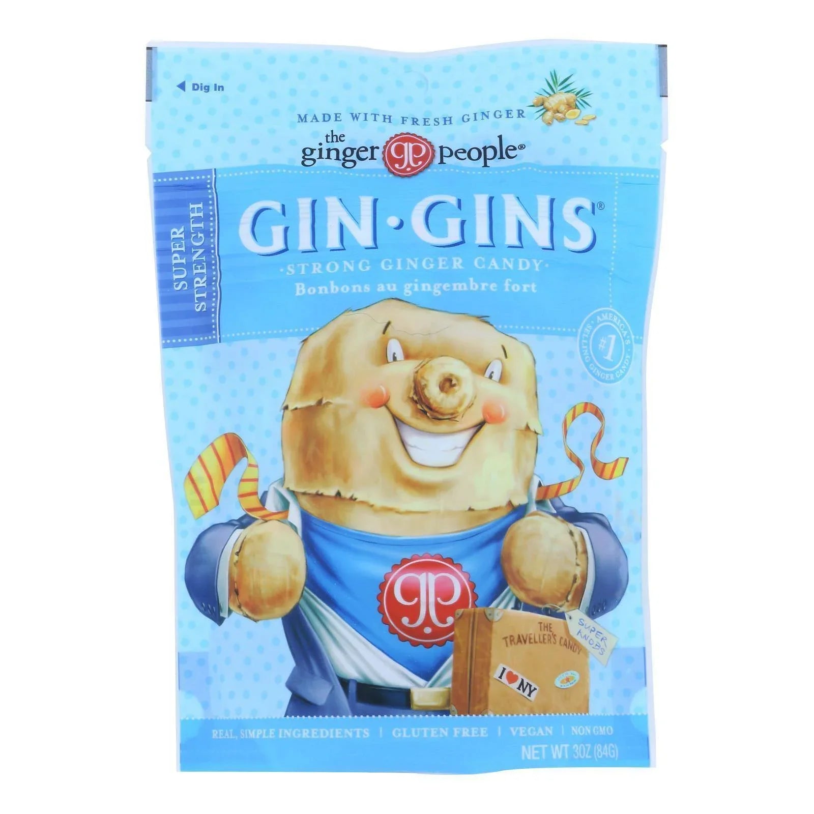 '- Candy Case 3 People oz. The Candy - Ginger - Gins Traveler's Ginger Gin - 12 of