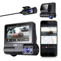 Supercapacitor Monitor, 30FPS 360° Wide S2 WiFi Dash 3 Vantrue Angle, +1080P 3 Screen IPS in, Parking built Car Camera with GPS Channel inch Touchable 2K Front+1080P Nearly Rear Cam, Interior 24h