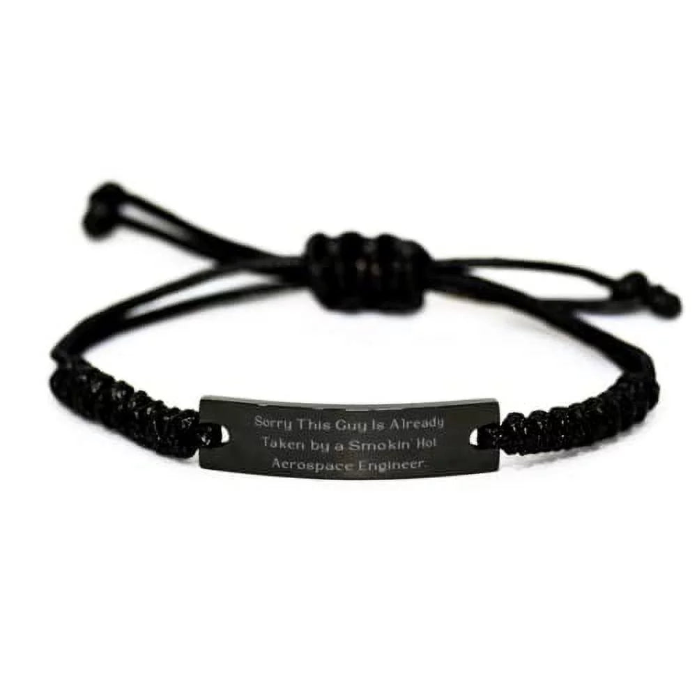 amangny Engineer is', Bracelet, for Rope Guy Leader Engineer Aerospace Bracelet Nice Sorry Team Aerospace Black This Coworkers, Engraved from