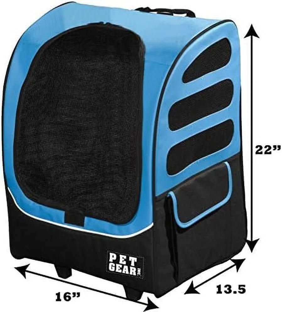 Mesh Plus Pouch, For Car Telescoping Extra Ocean (PG1280OB) Seat Blue, Ventilation, Traveler Travel Cats/Dogs, Large Handle, Carrier, Tether, Storage Included