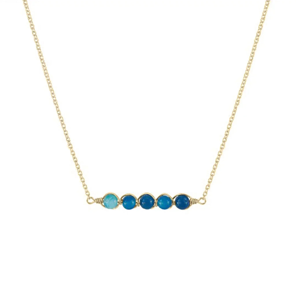 Women, Wire Pendant Wrapped Bar Teens Boutique Lazuli Lapis Blue Inc Box for Necklace